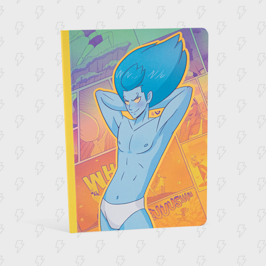 Libreta con portada del dios griego Zeus de Destripando la Historia.
