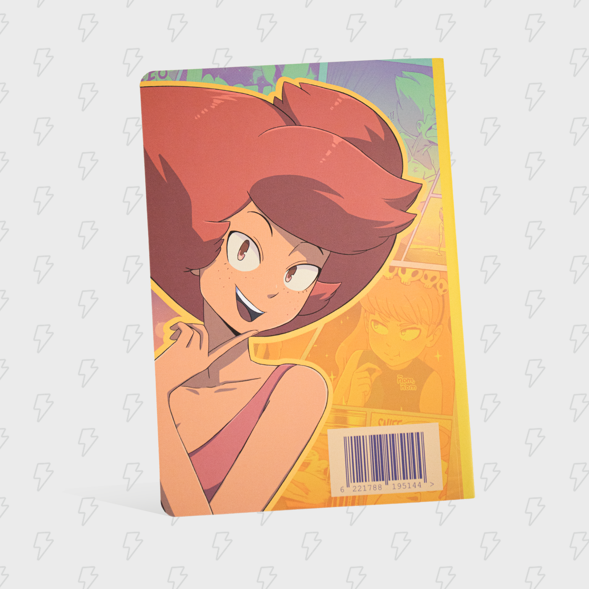 Parte trasera de libreta de Destripando la Historia, con imagen de la diosa griega Hestia.