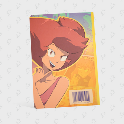 Parte trasera de libreta de Destripando la Historia, con imagen de la diosa griega Hestia.