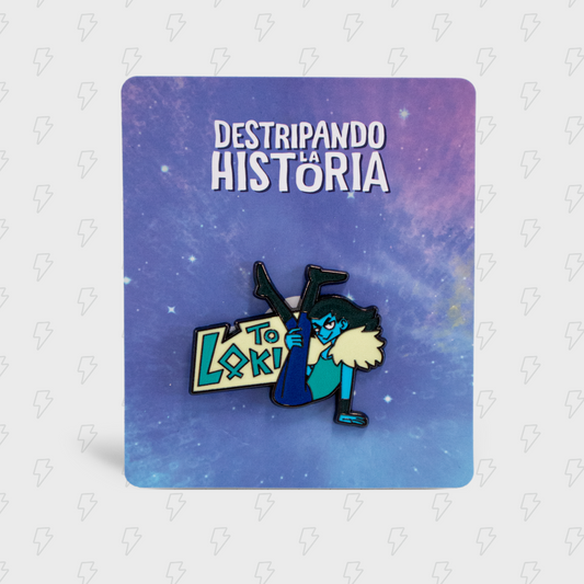 Pin metálico del dios nórdico Loki de Destripando la Historia.
